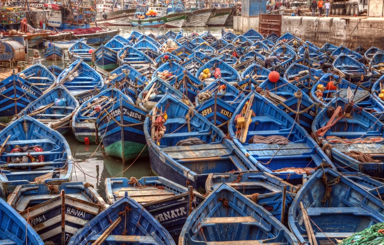 Photo wallpaper Africa, Morocco, Essaouira seaport