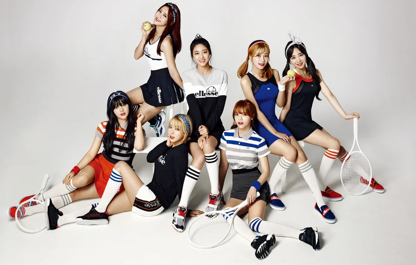 Photo wallpaper sports, K-Pop, AoA, cheerleading, choreography