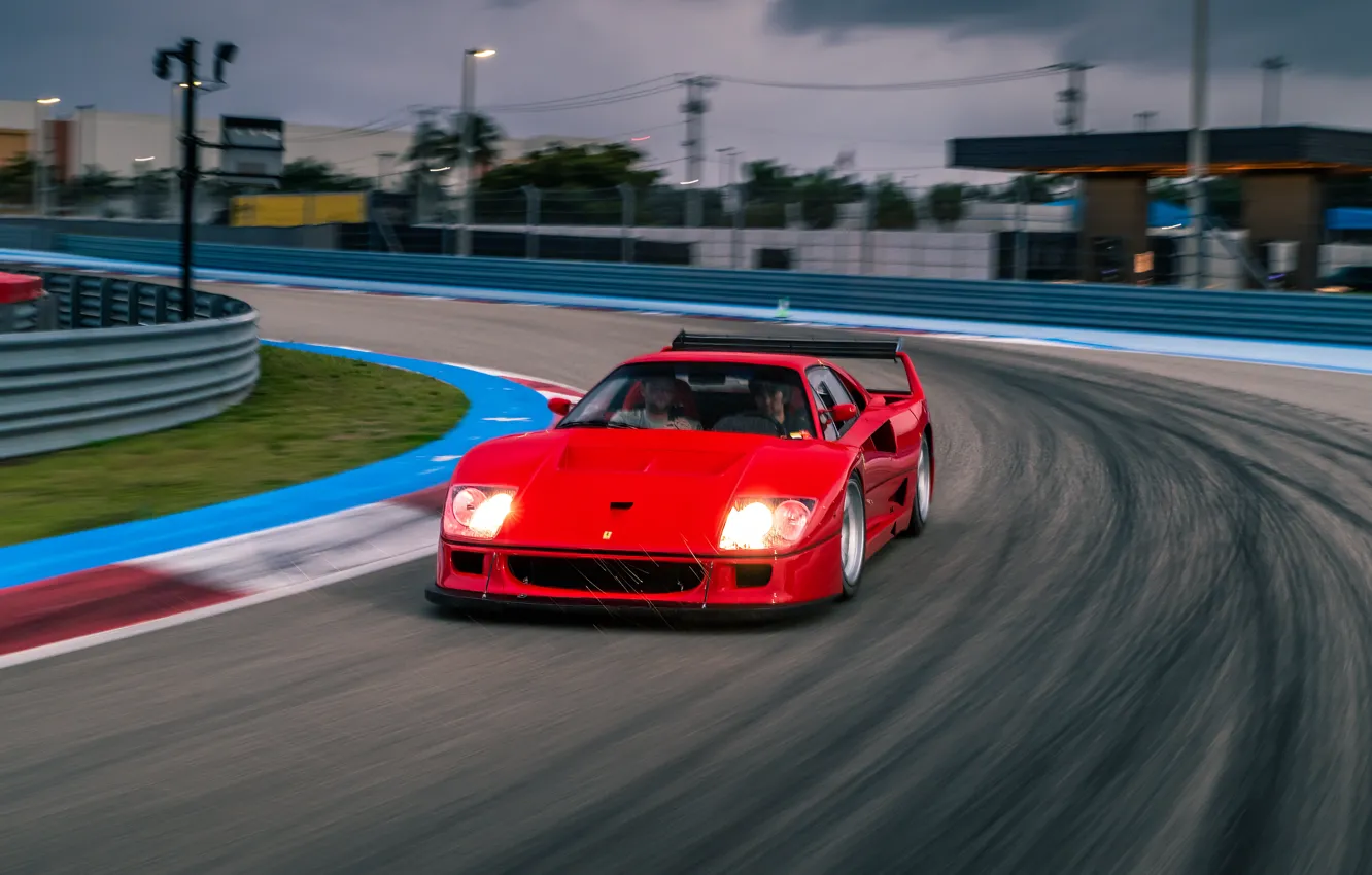 Wallpaper Ferrari, F40, headlights, Ferrari F40 LM by Michelotto images ...