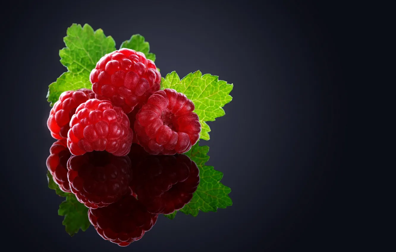Photo wallpaper berries, raspberry, background