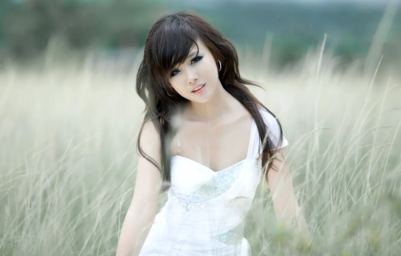 Photo wallpaper Girl, Brunette, Asian, Beautiful View, Phuong Uyen, Vietnamese
