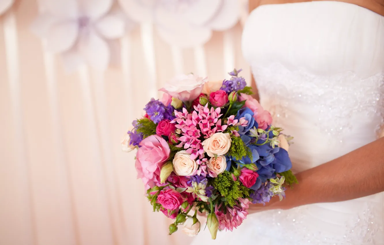 Photo wallpaper flowers, holiday, bouquet, wedding