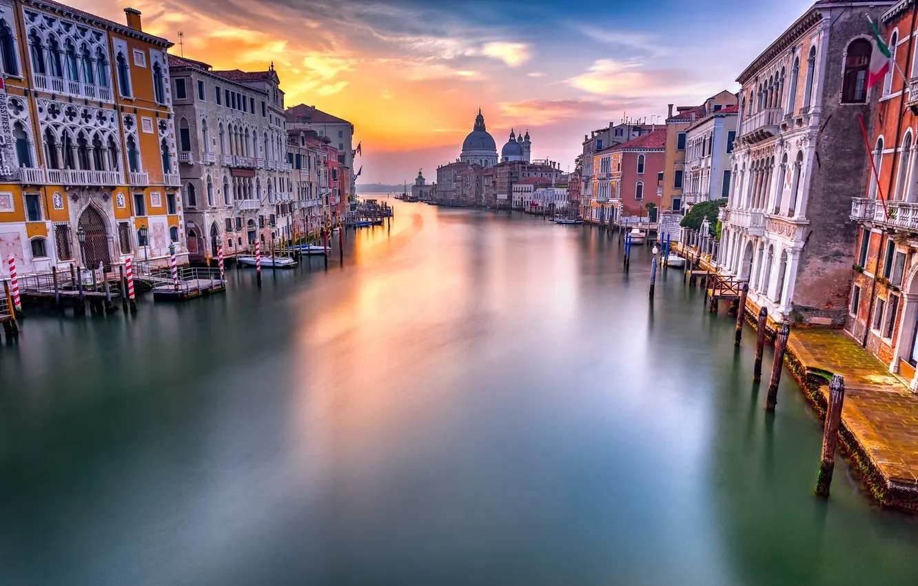 Photo wallpaper sunrise, Venice, Grand Canal
