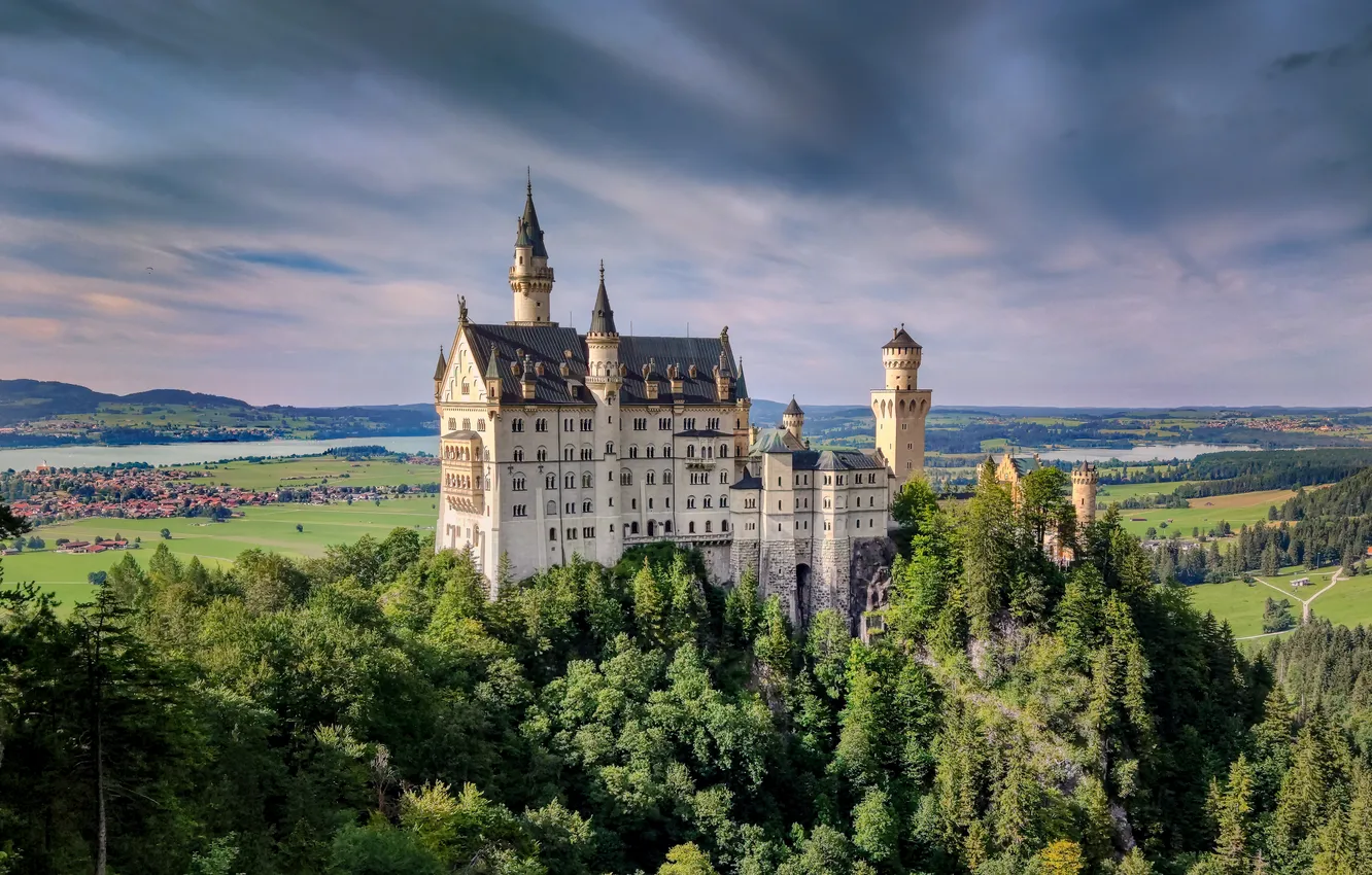 Photo wallpaper castle, Germany, Bayern, Neuschwanstein