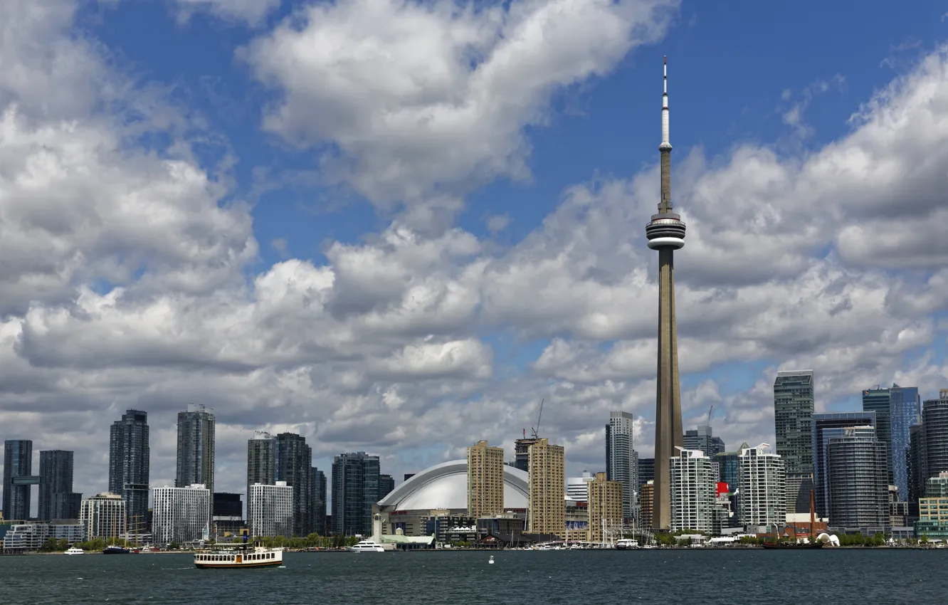 Photo wallpaper building, Canada, Toronto, tower, CN Tower