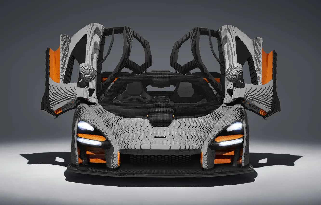 Photo wallpaper McLaren, front view, Lego, Senna, 2019