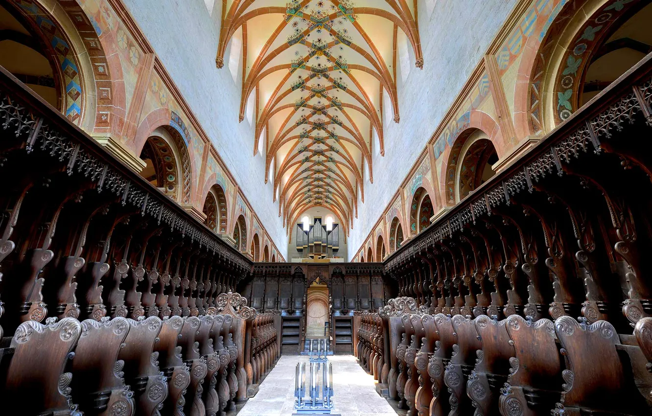 Photo wallpaper Germany, hall, body, Baden-Württemberg, the nave, Maulbronn monastery