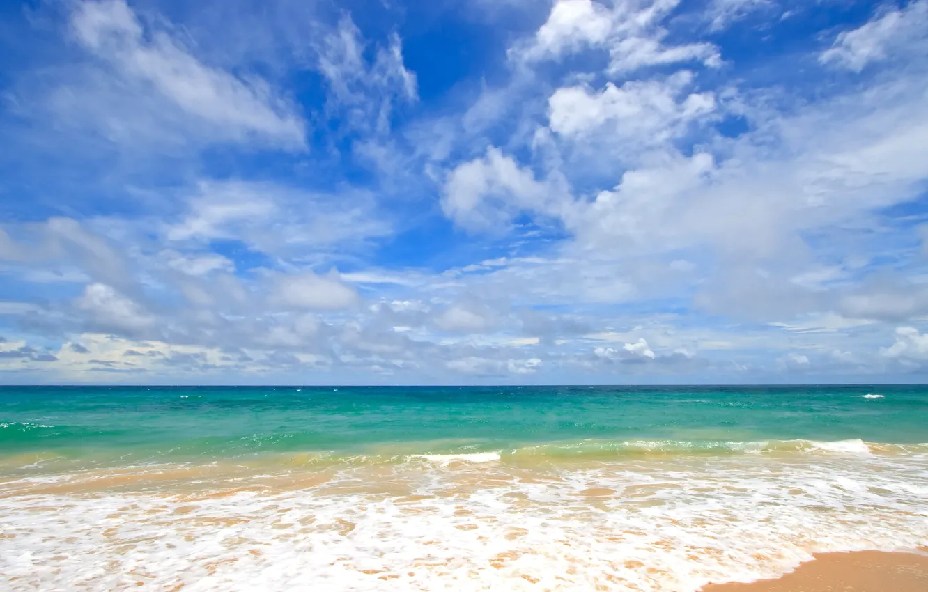 Photo wallpaper sand, sea, wave, beach, summer, summer, beach, sea