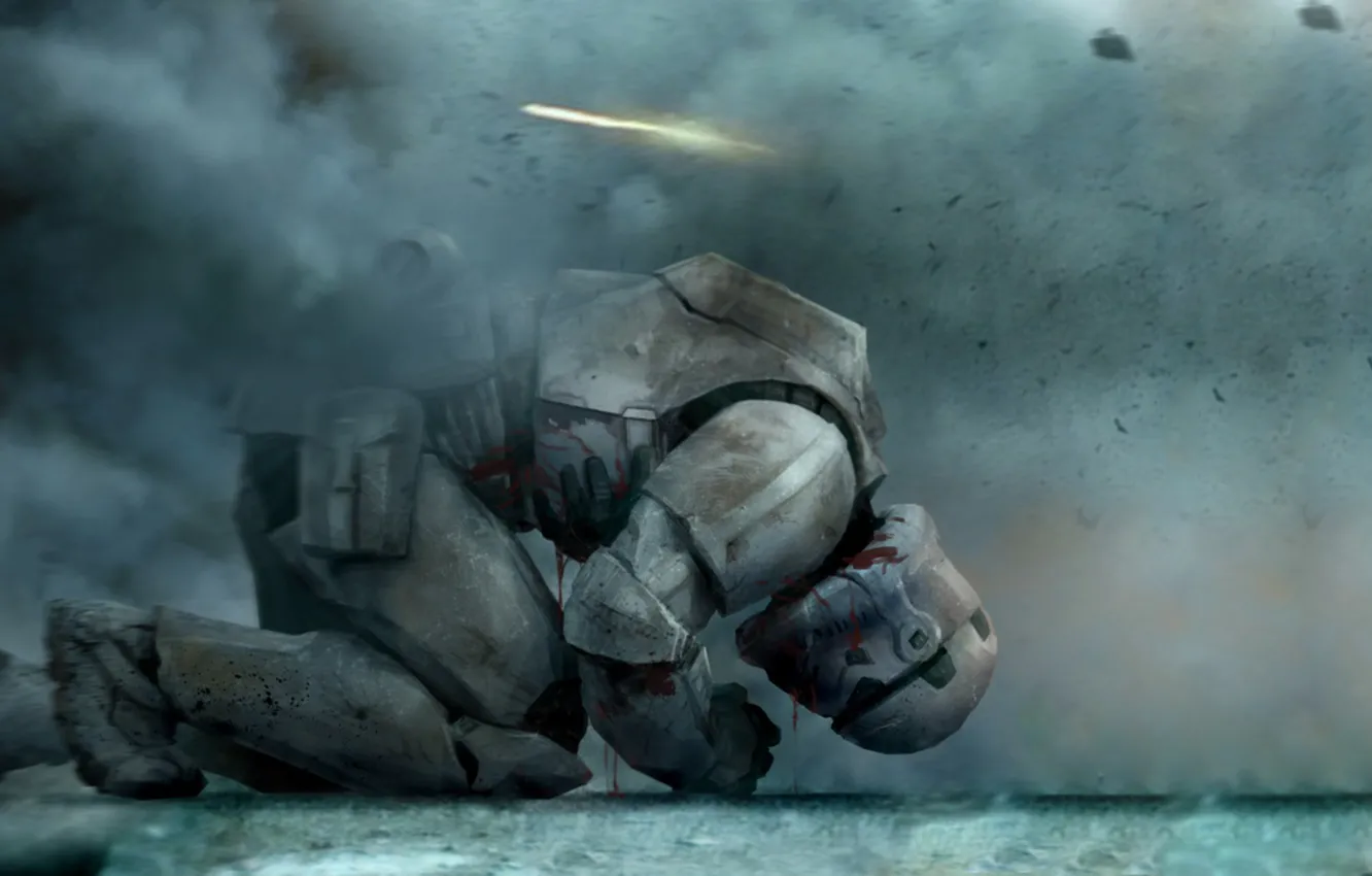 Photo wallpaper blood, pearls, Stormtrooper, Star Wars 7