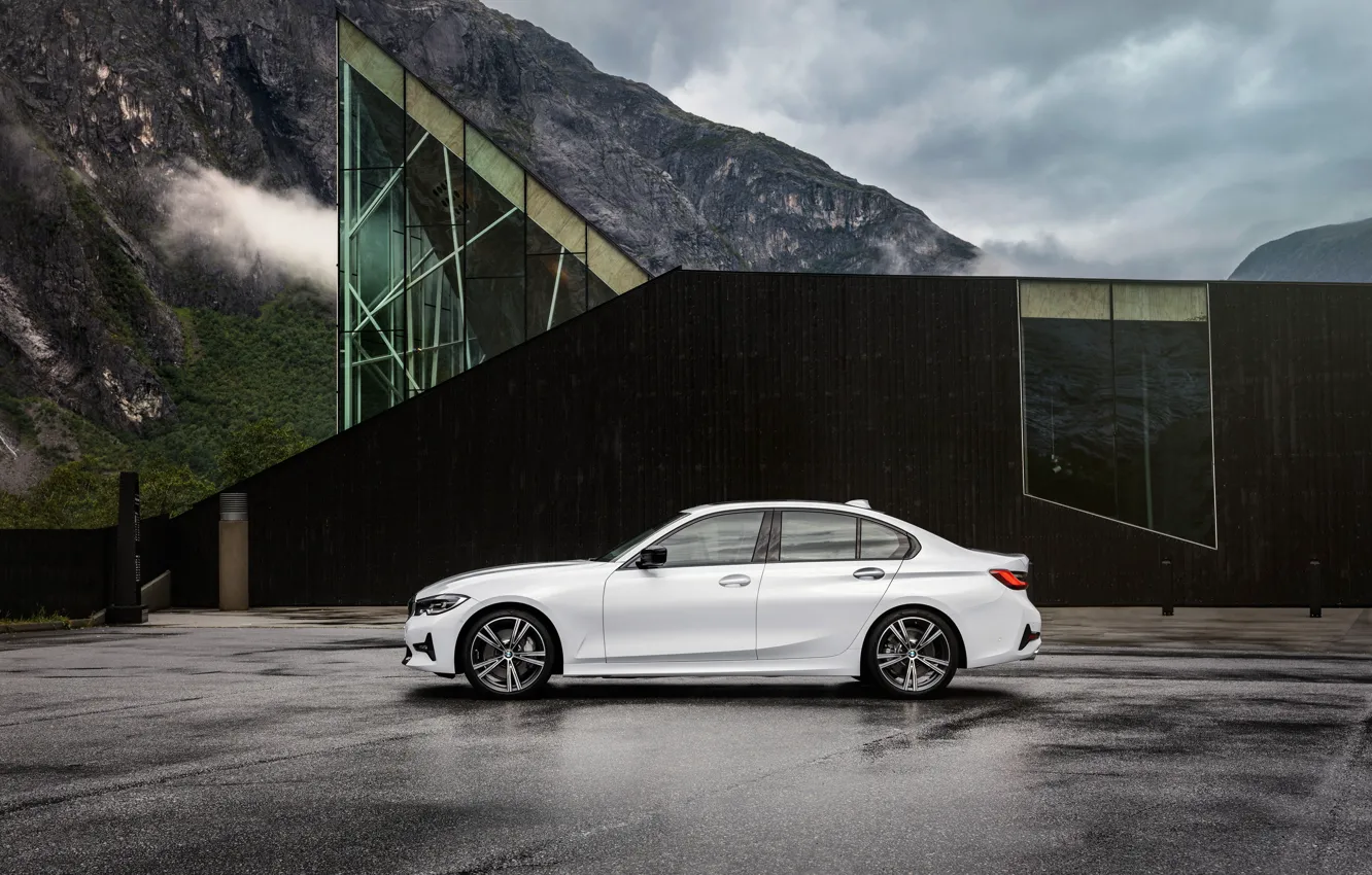 Photo wallpaper Car, Parking, BMW 3-Series, 2019, Black House