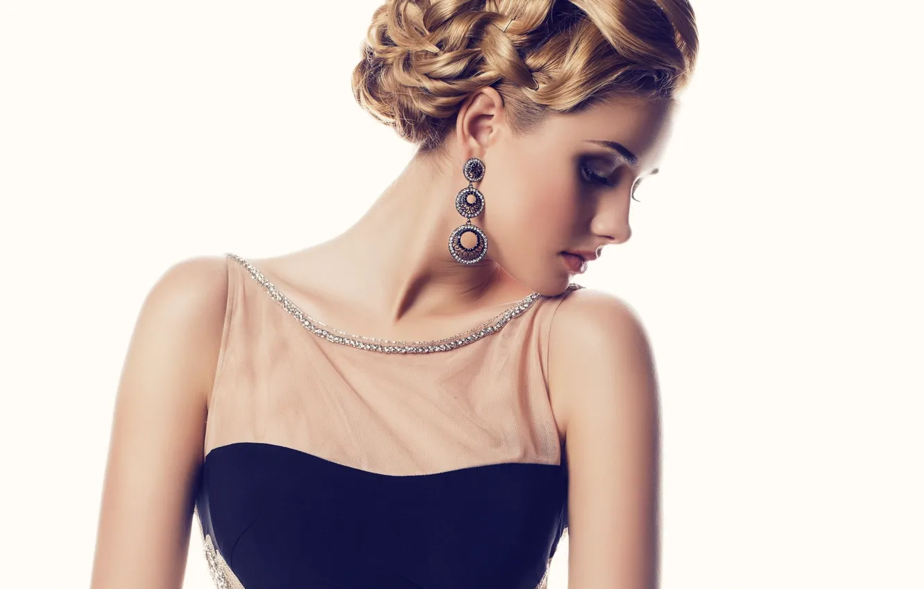 Photo wallpaper girl, decoration, hairstyle