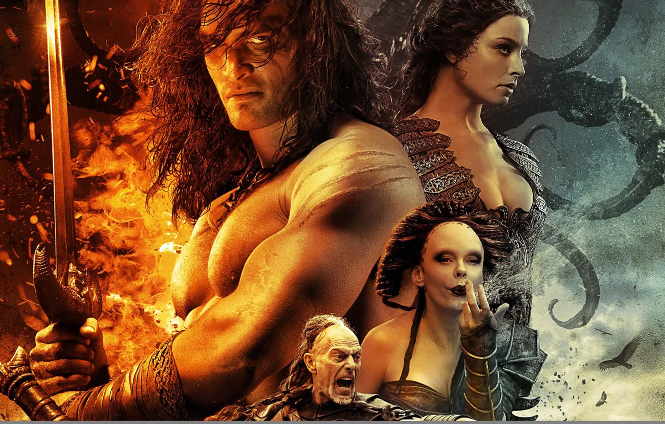 Photo wallpaper cinema, 2011, movie, film, Tamara, Rose McGowan, Rachel Nichols, Jason Momoa