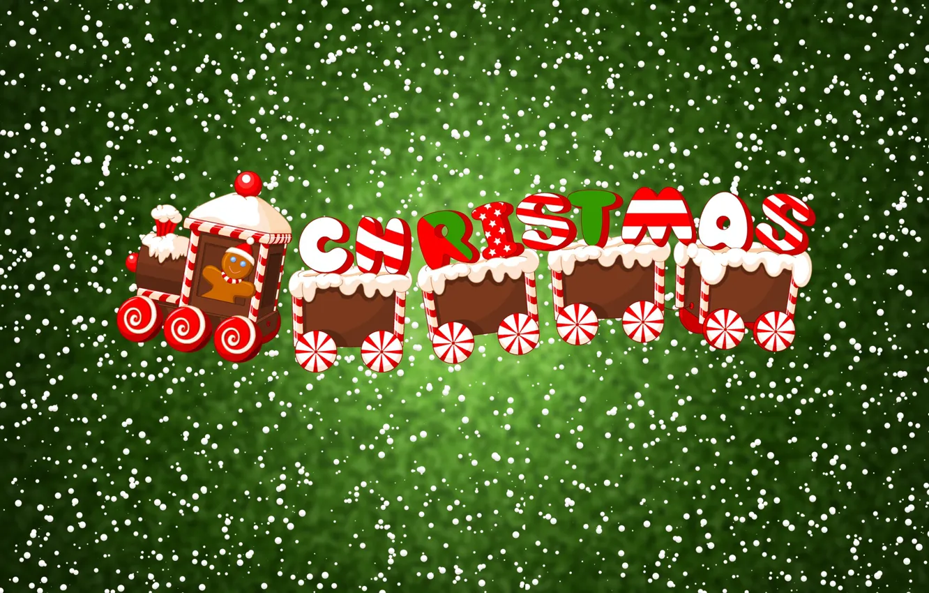 Photo wallpaper winter, snow, background, mood, holiday, the engine, minimalism, Christmas