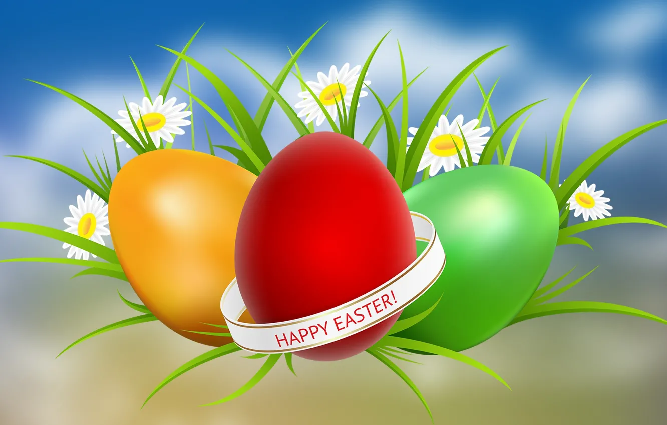 Photo wallpaper Graphics, Easter, Easter eggs