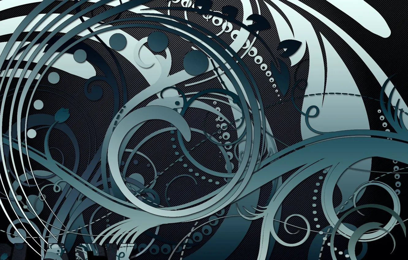 Photo wallpaper white, abstraction, blue, pattern, black