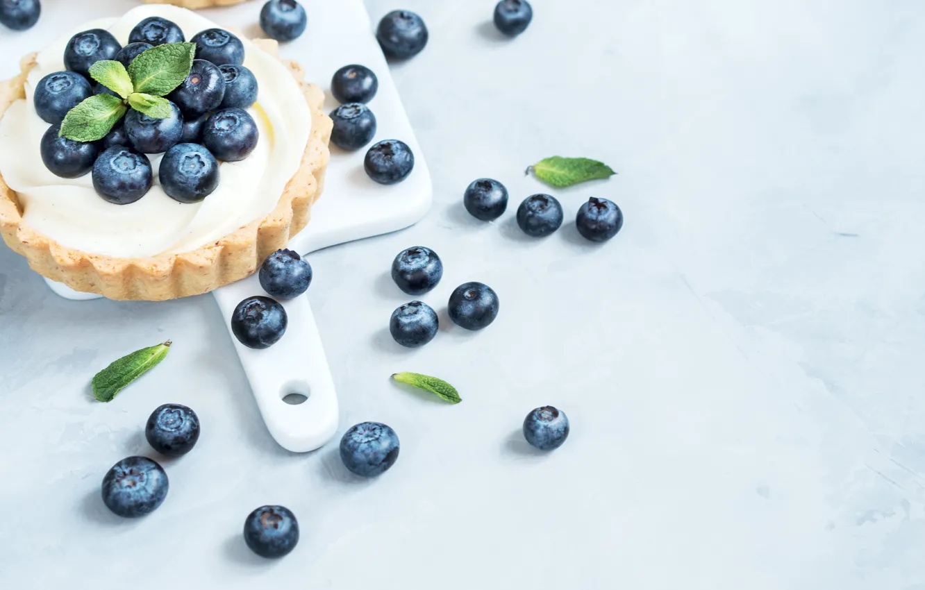 Photo wallpaper berries, blueberries, cakes, cakes