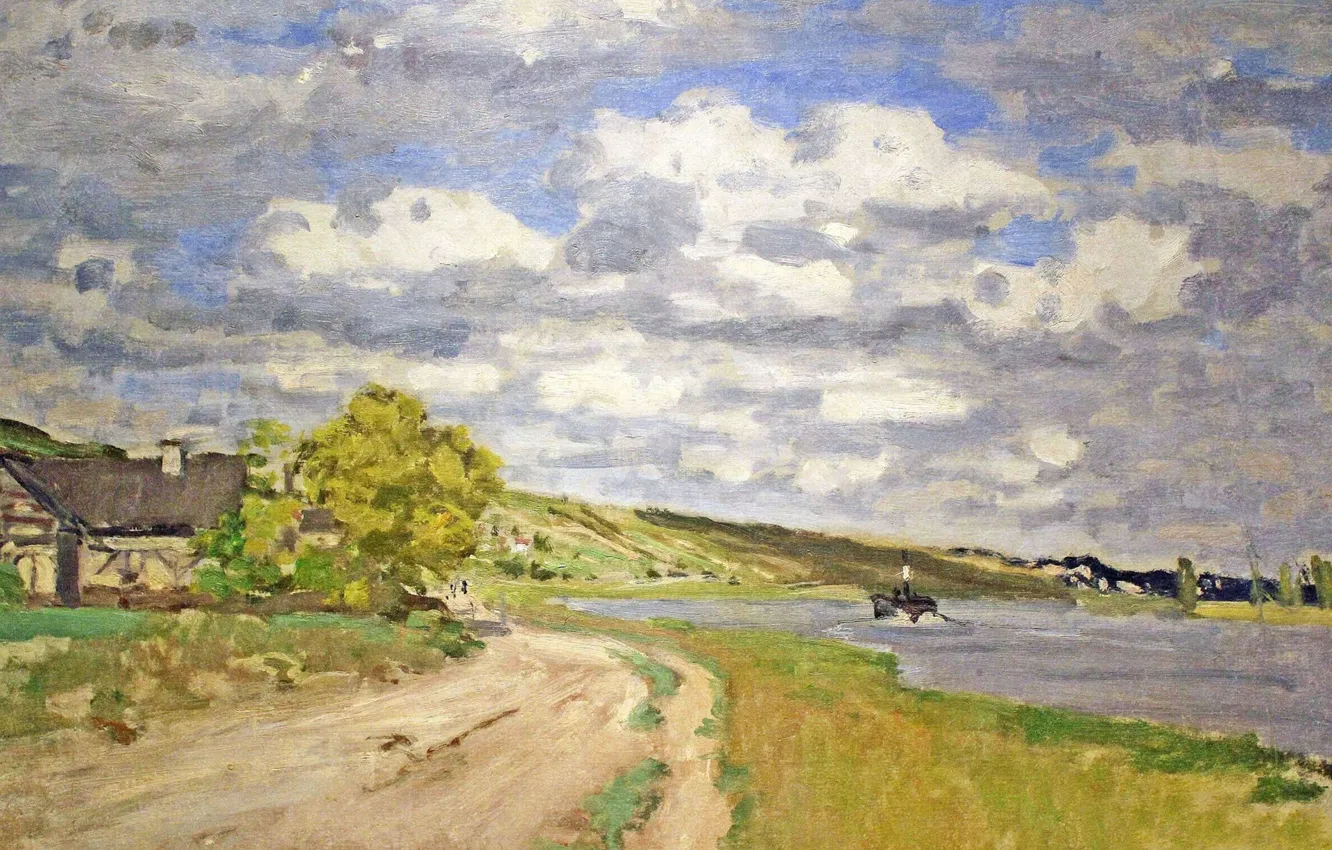 Photo wallpaper landscape, picture, Delta Seine, Claude Monet