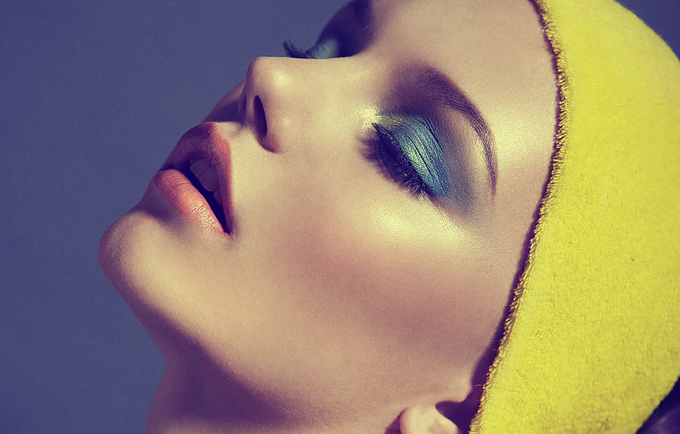 Photo wallpaper face, model, lipstick, lips, shadows, Barbara Palvin