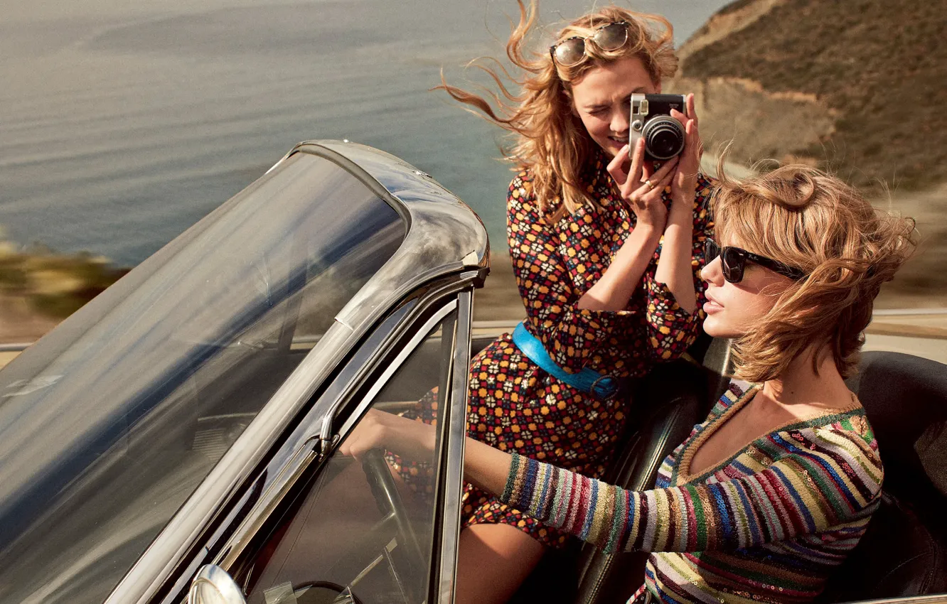 Photo wallpaper auto, Taylor Swift, photoshoot, Vogue, Karlie Kloss