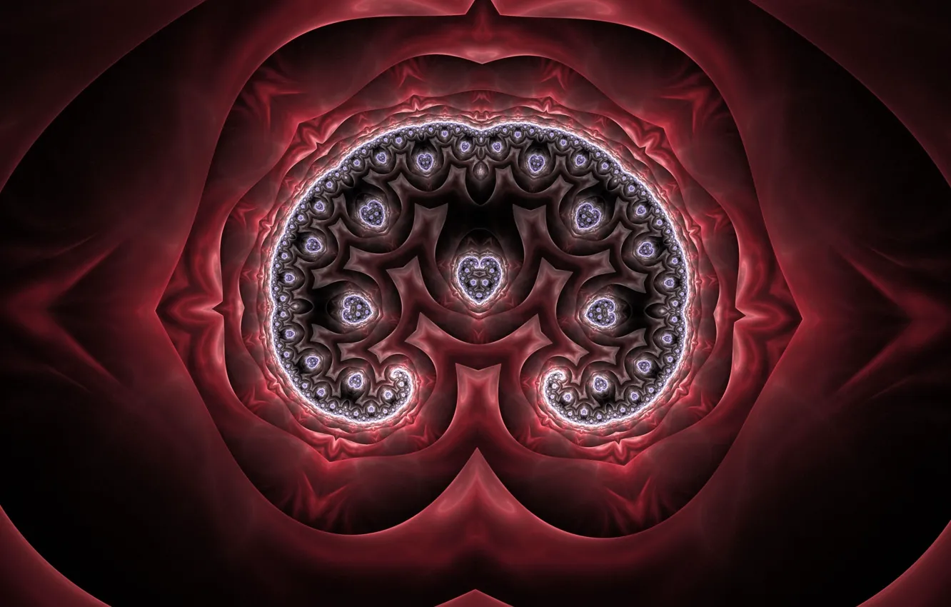 Photo wallpaper abstraction, green, pattern, fractal, ornament, abstract background