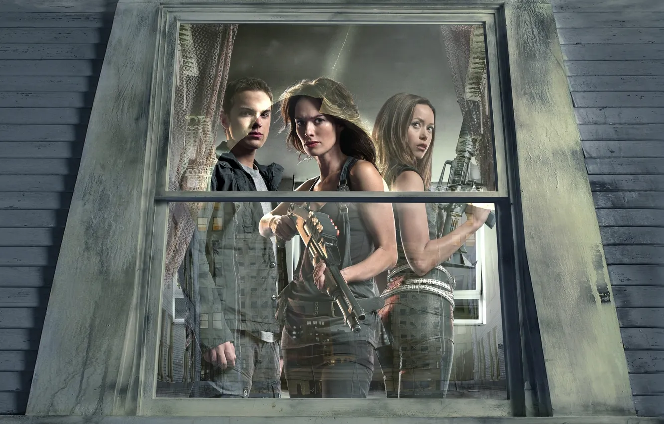 Photo wallpaper terminator, window, actor, the series, Terminator, Summer Glau, The Sarah Connor Chronicles, The battle for …