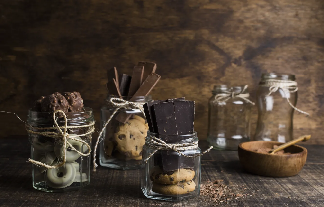 Photo wallpaper chocolate, cookies, dessert