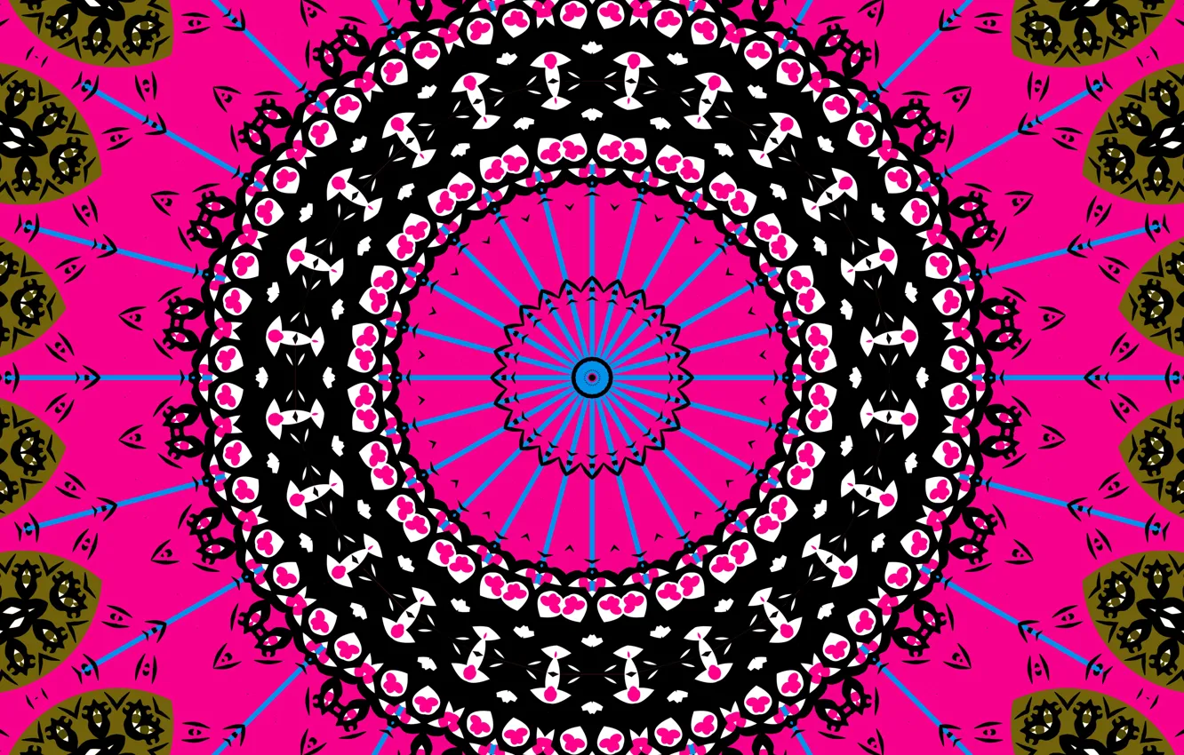 Photo wallpaper pink, pattern, color, round