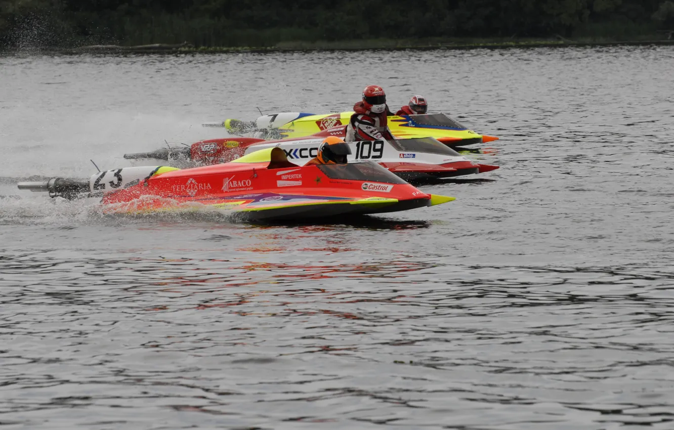 Photo wallpaper race, boat, speed