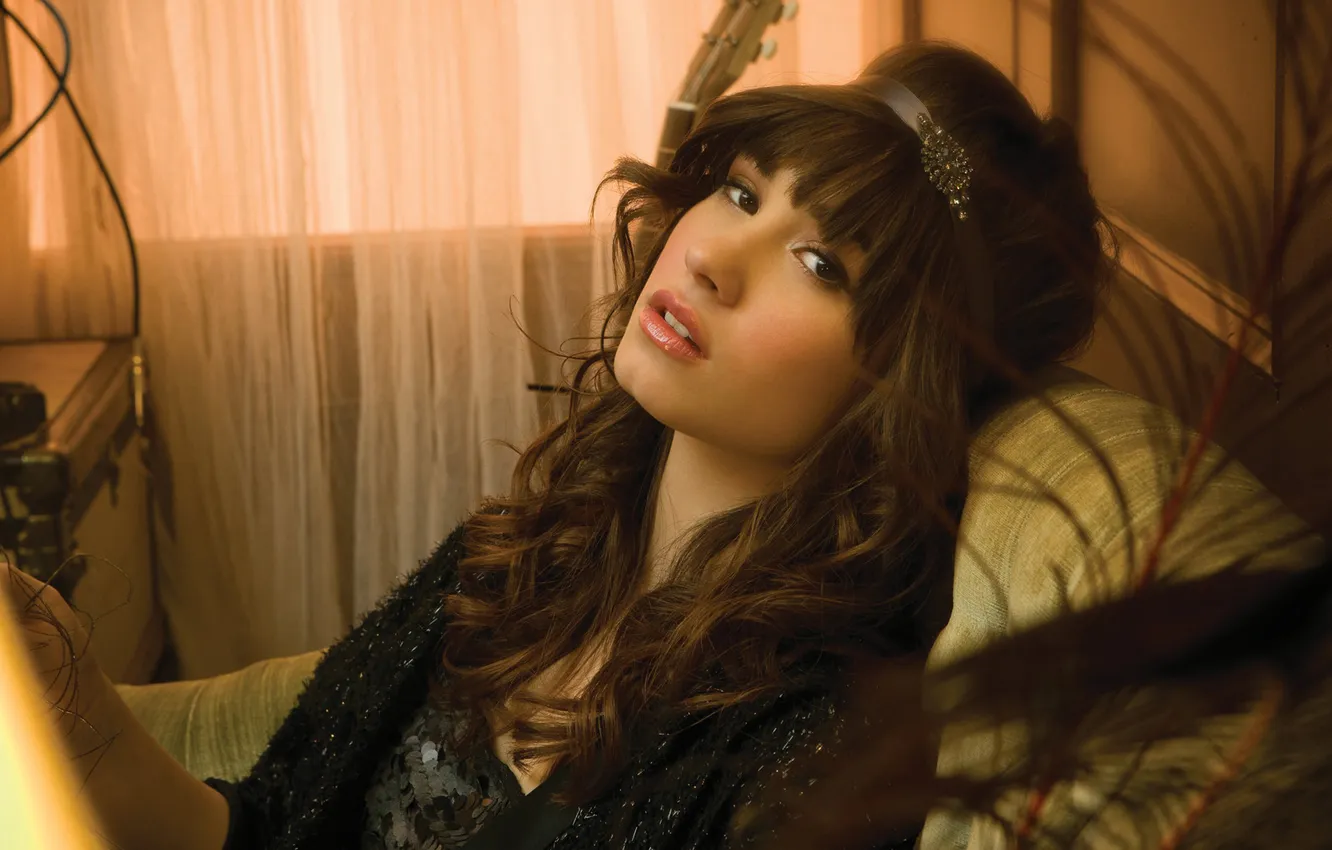 Photo wallpaper singer, curls, Demi Lovato