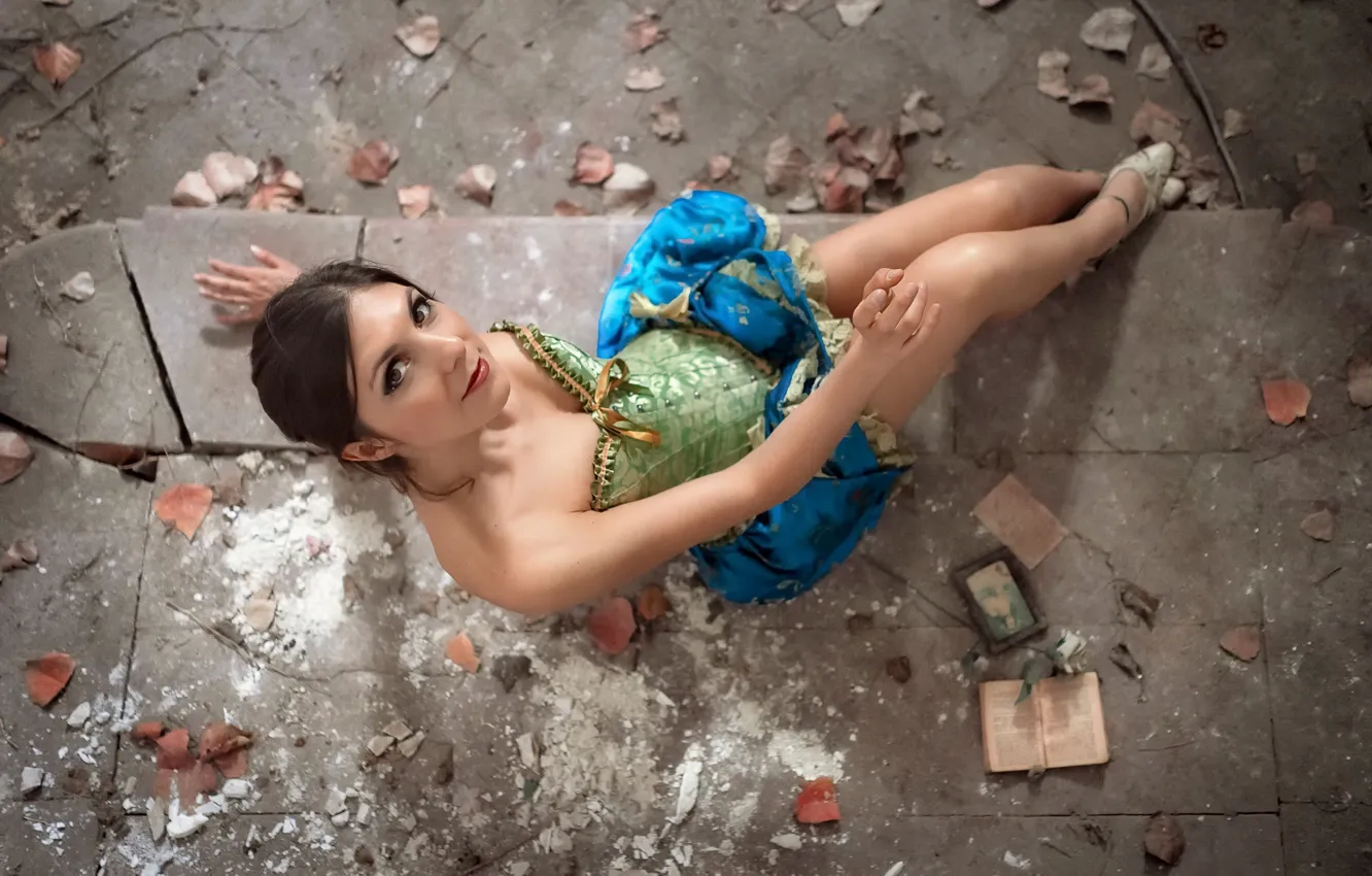 Photo wallpaper look, girl, background