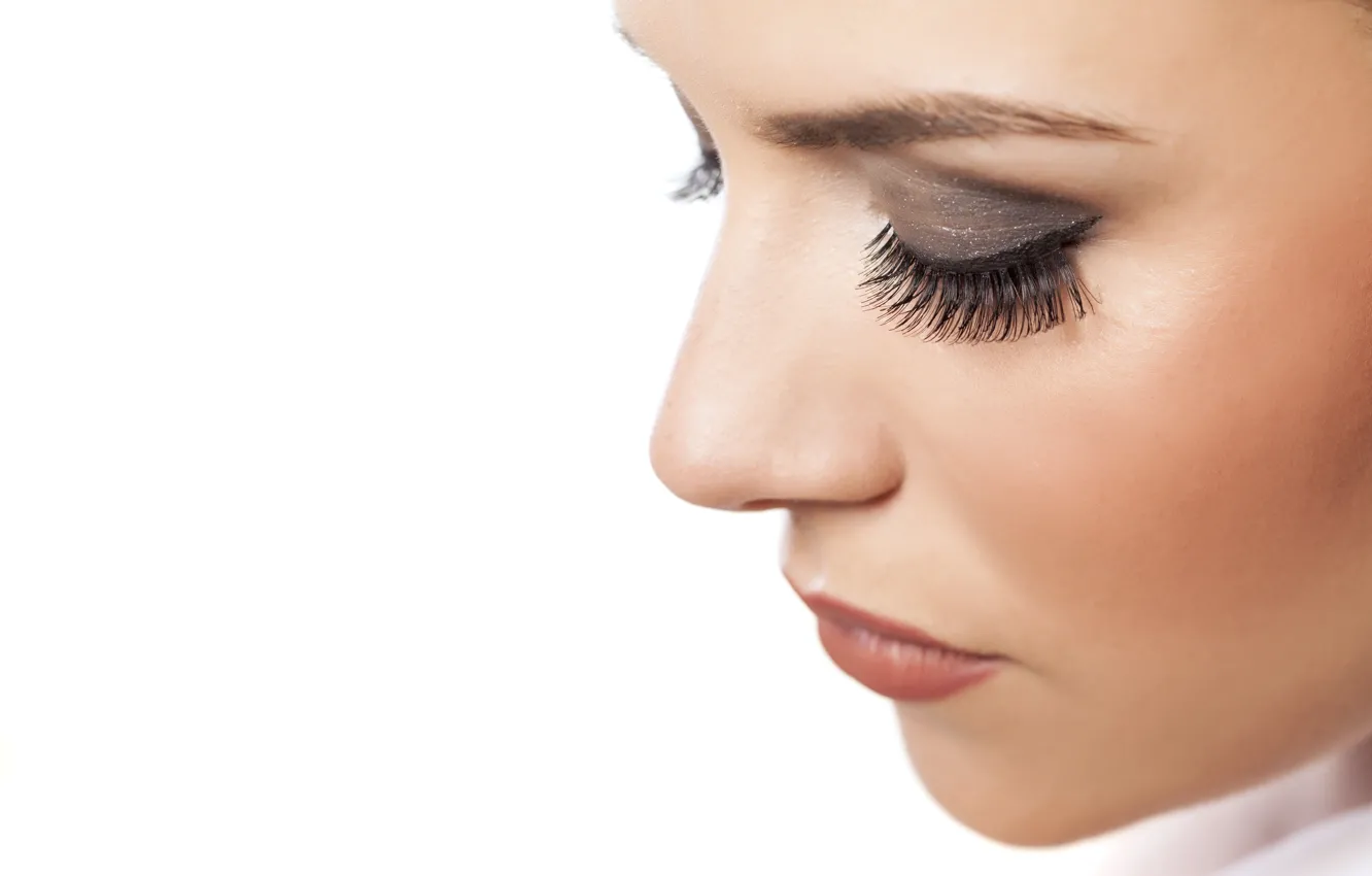 Photo wallpaper pretty, female, eyelashes, makeup