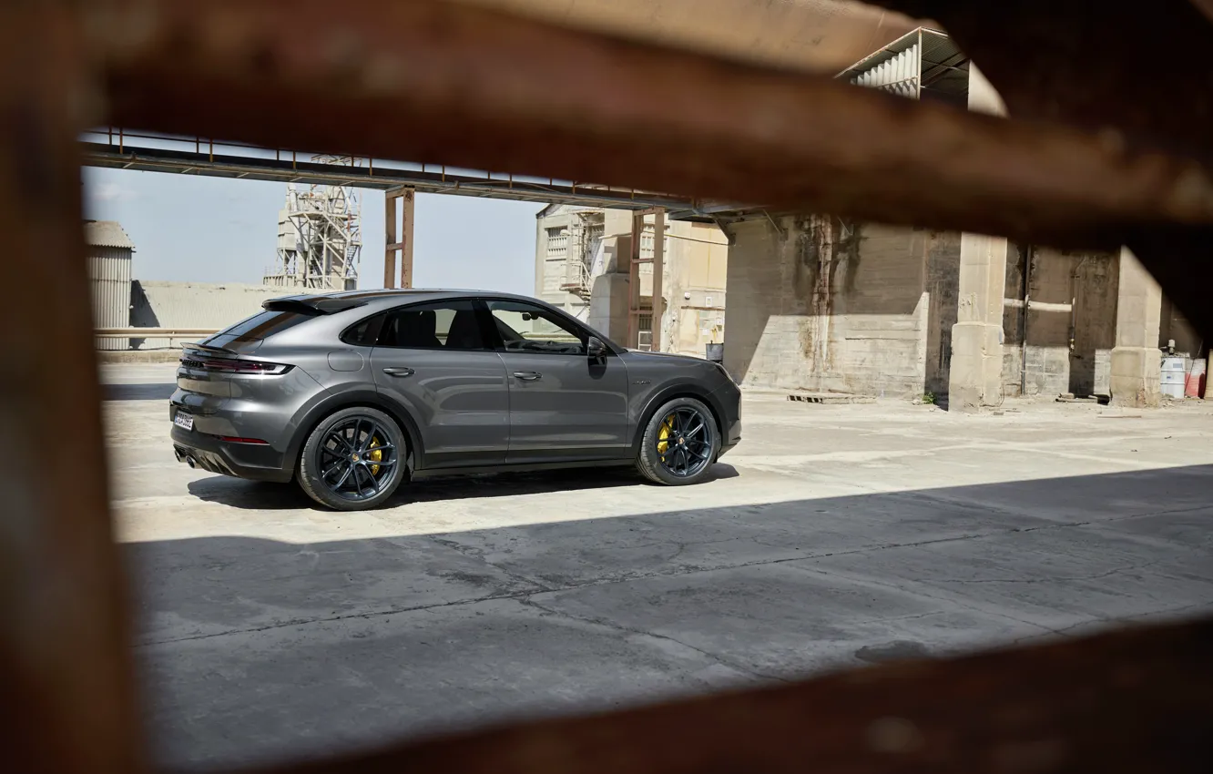 Photo wallpaper car, Porsche, Cayenne, Porsche Cayenne Turbo E-Hybrid Coupe GT