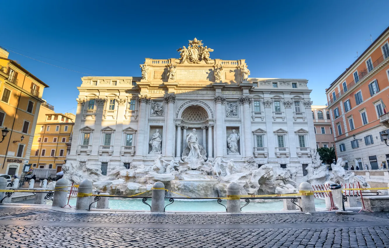 Photo wallpaper Rome, Italy, fountain, Trevi