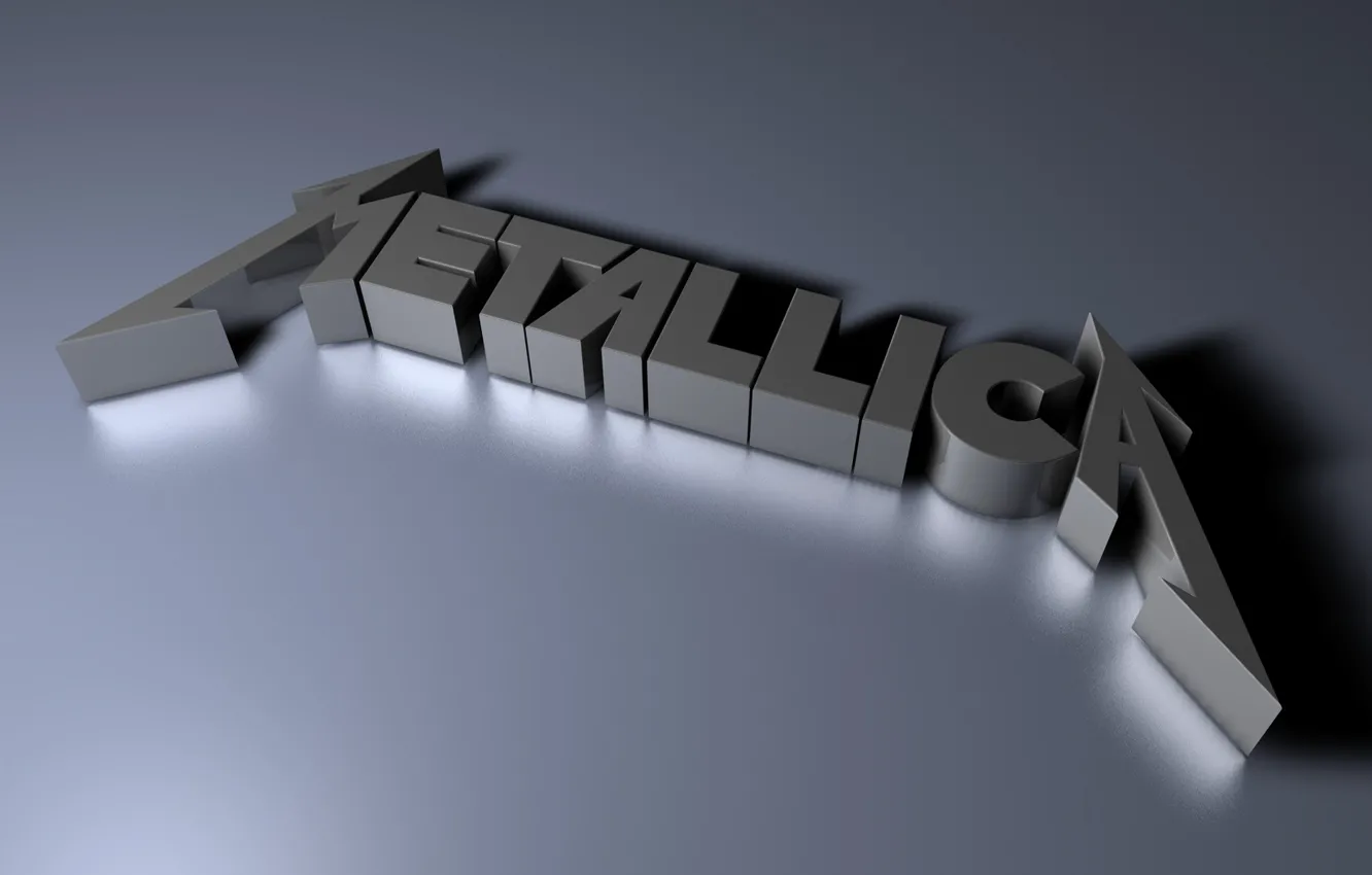 Photo wallpaper rendering, words, Metallica