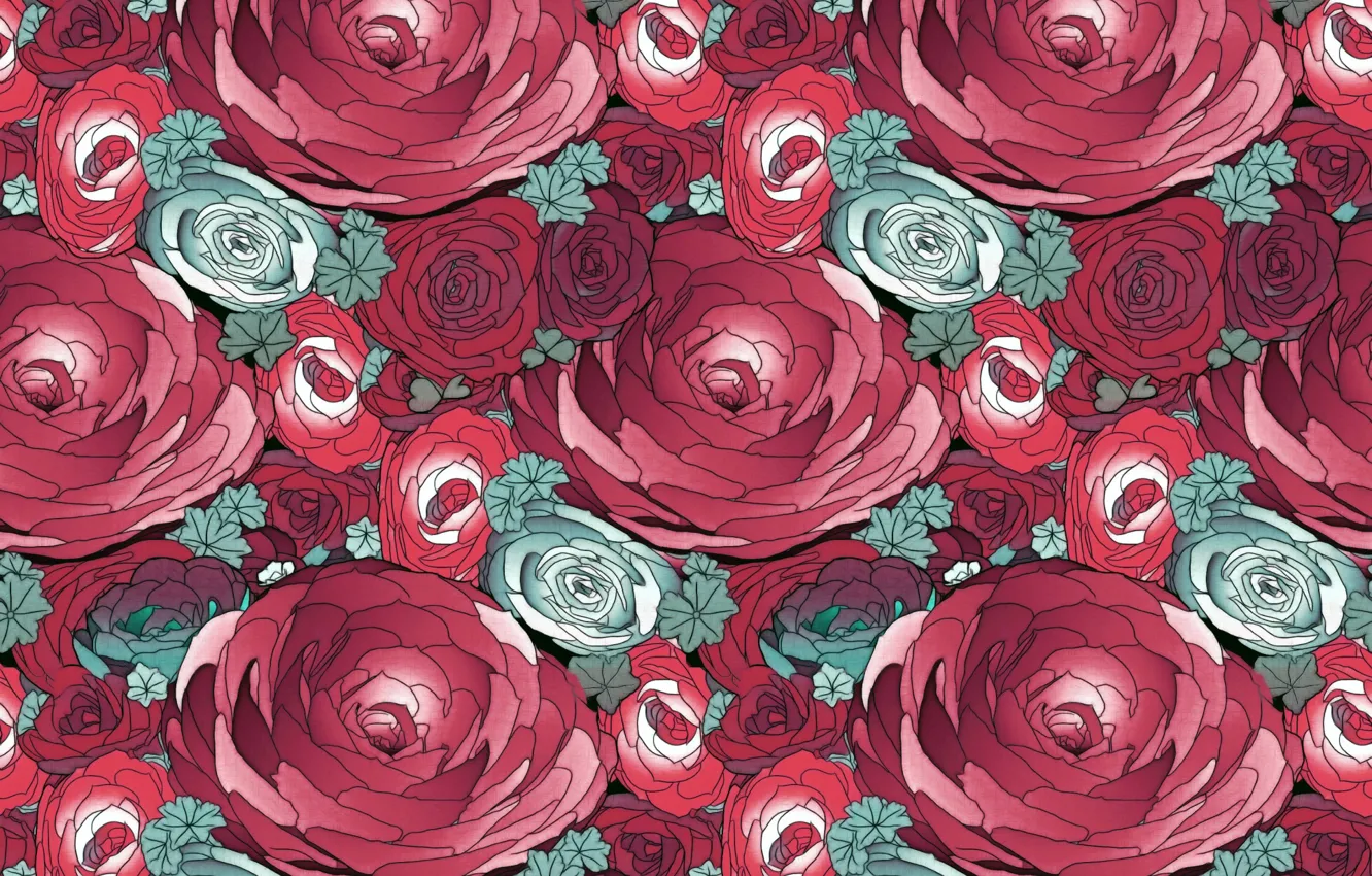 Photo wallpaper background, texture, peonies