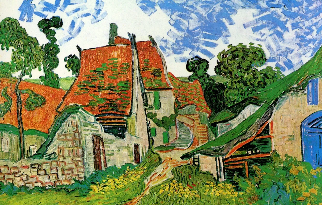 Photo wallpaper stage, Vincent van Gogh, Village Street, in Auvers