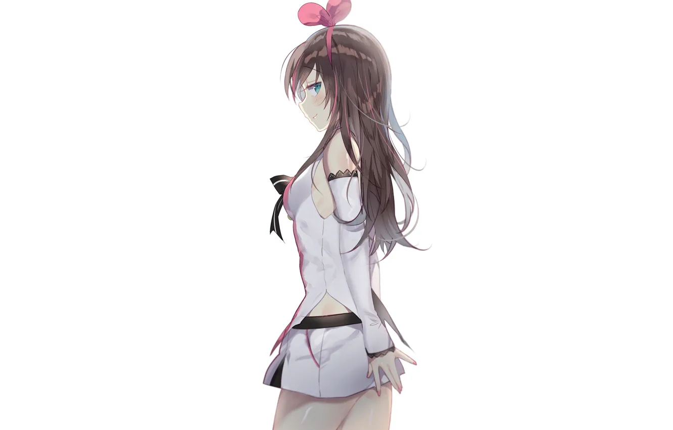 Photo wallpaper girl, anime, white background, AI Channel