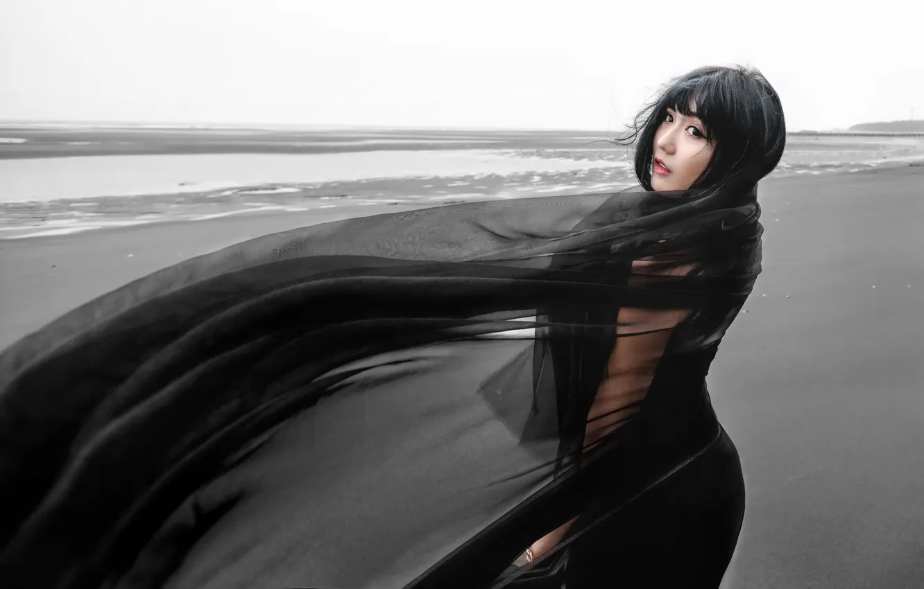 Photo wallpaper look, girl, background