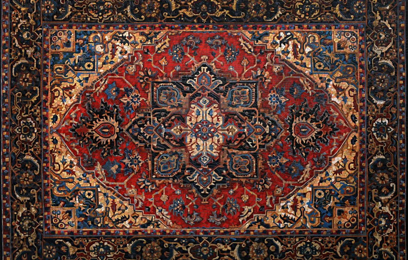 Photo wallpaper carpet, tile, mosaic