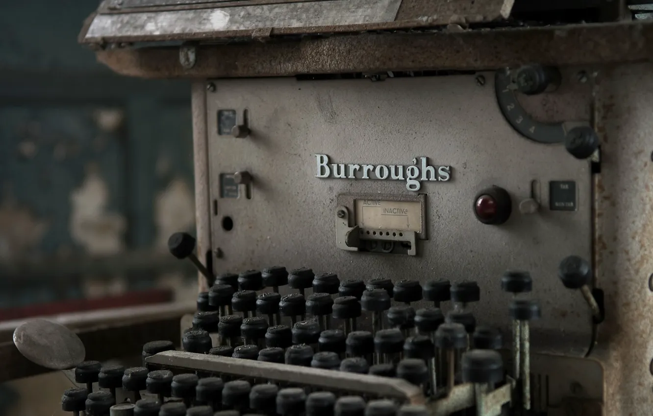 Photo wallpaper macro, background, typewriter