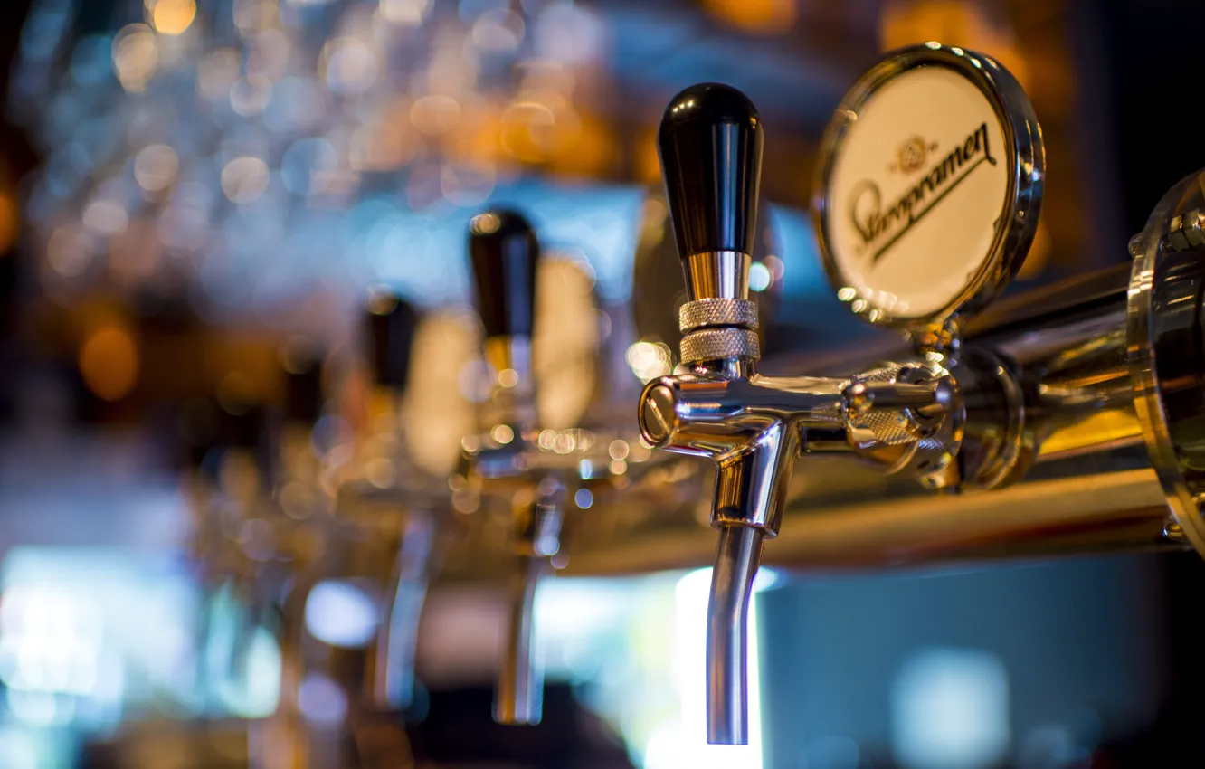 Photo wallpaper bar, equipment, beer tap