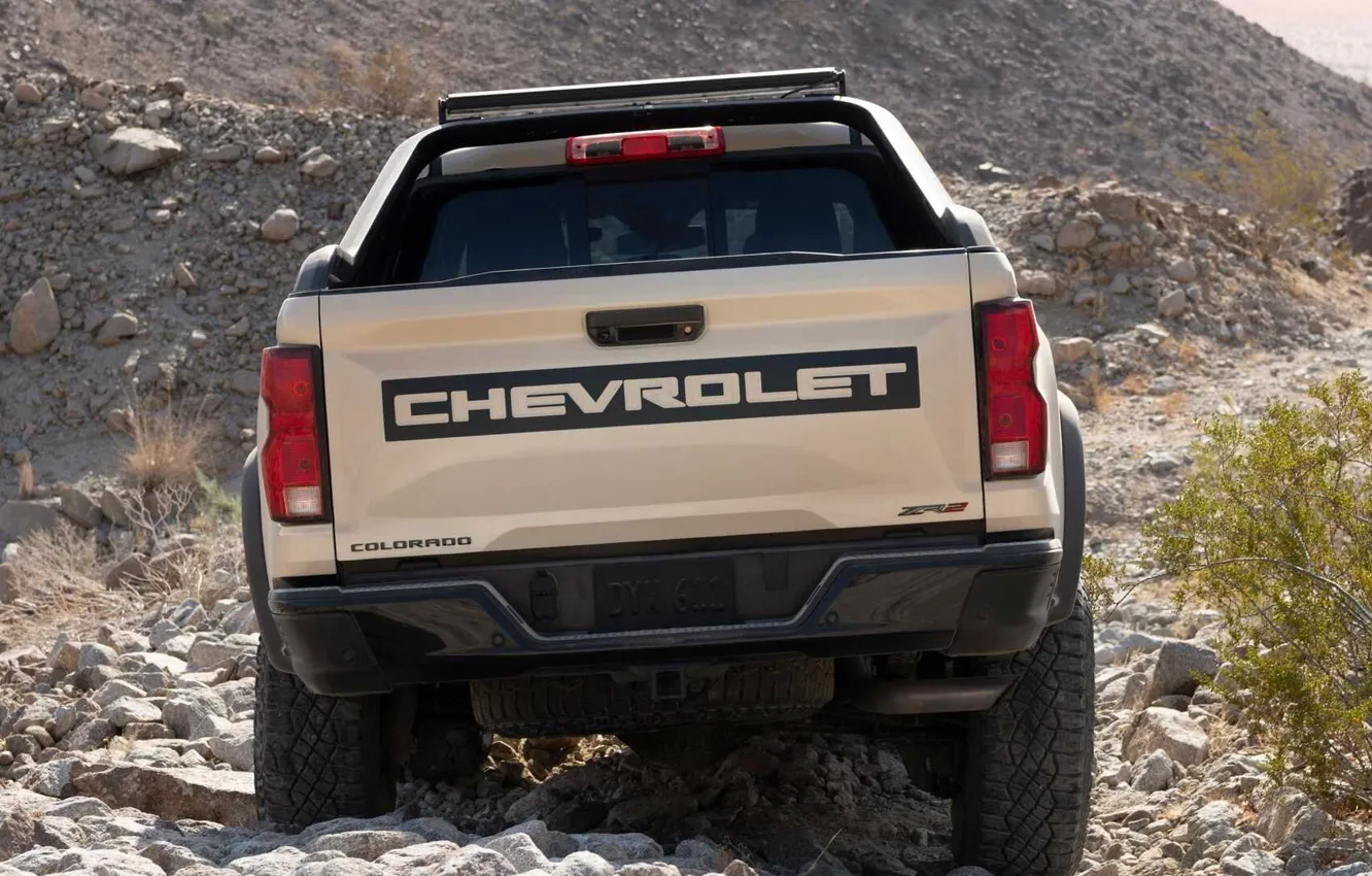Photo wallpaper Chevrolet, rear view, Colorado, Chevrolet Colorado, 2022