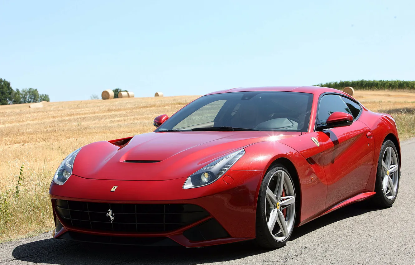 Photo wallpaper machine, red, red, Ferrari, front view, Berlinetta, The Ferrari F12 Berlinetta