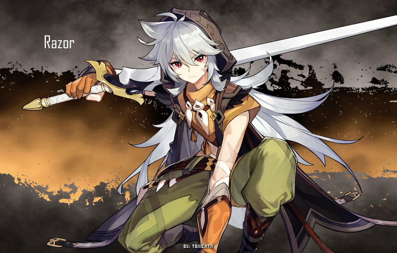 Photo wallpaper fanart, Razor, Genshin Impact