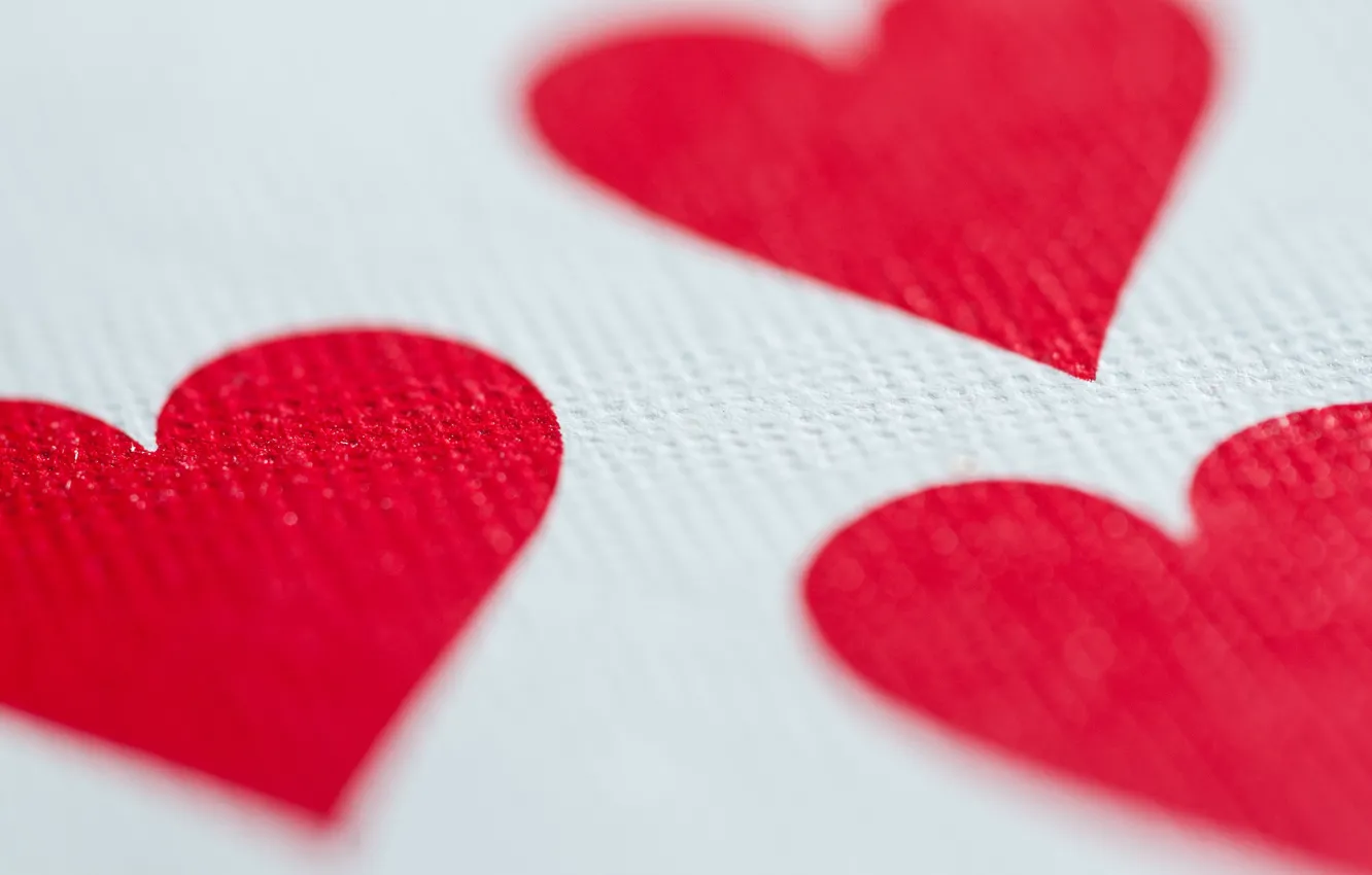 Photo wallpaper macro, heart, Playing card