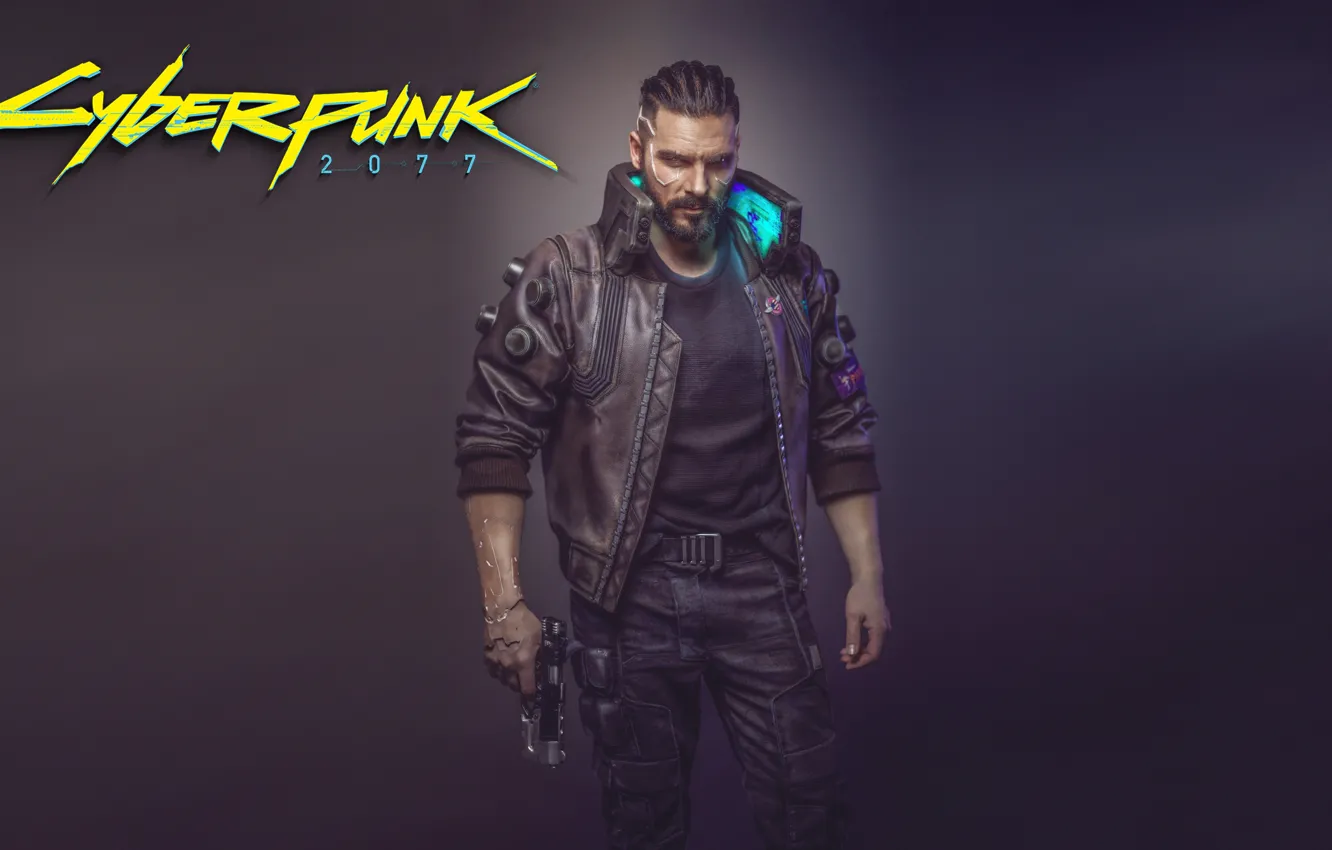 Photo wallpaper the game, art, male, cyborg, cyberpunk, CD Projekt RED, Cyberpunk 2077, Cyberpunk