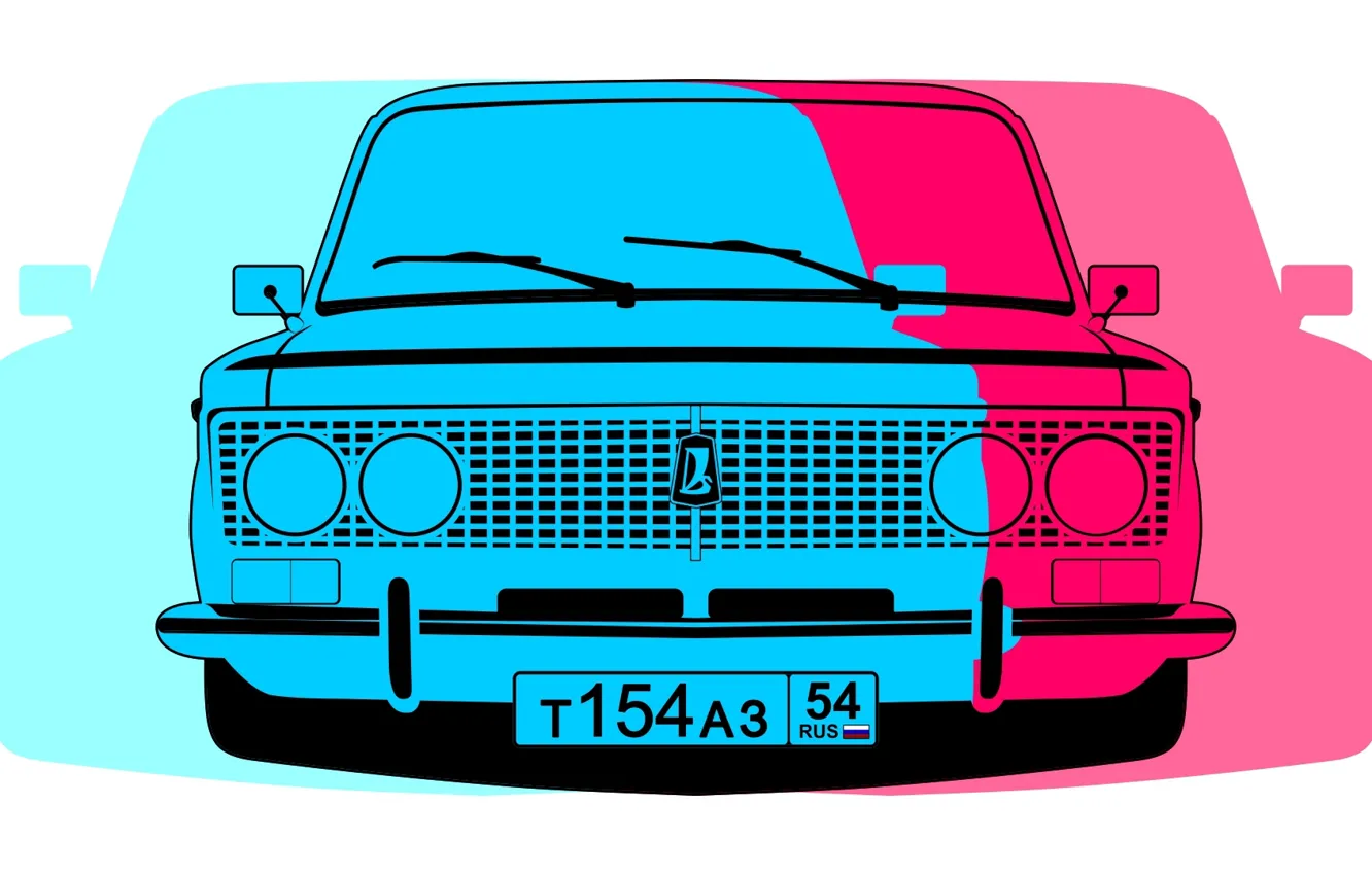 Photo wallpaper Lada, art, Lada, 2103, Taz, Taz