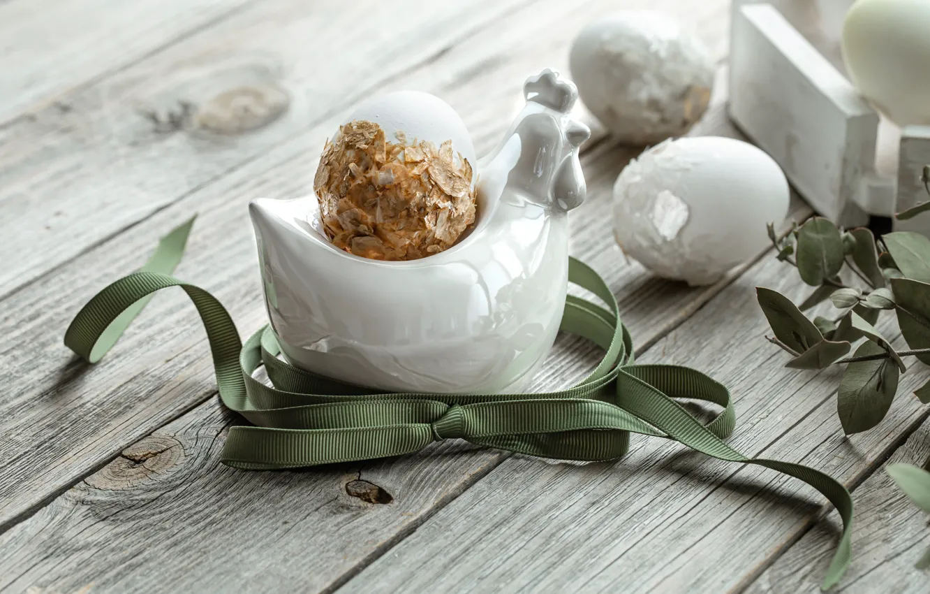 Photo wallpaper leaves, holiday, Board, eggs, spring, chicken, Easter, tape