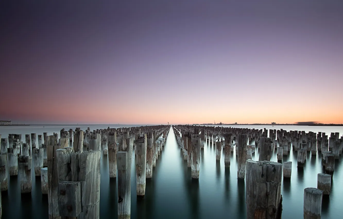 Photo wallpaper Melbourne, Australia, Victoria, Princes Pier, Port Melbourne