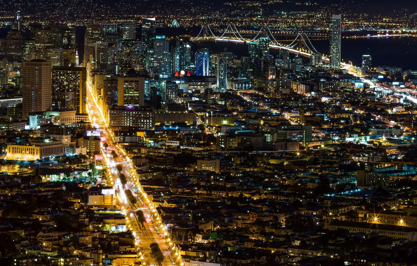 Photo wallpaper United States, California, San Francisco, Twin Peaks